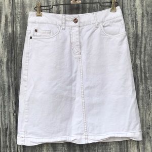 Boden white denim skirt US2r excellent